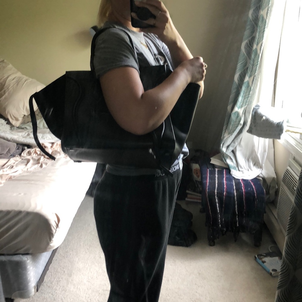 Celine Black Leather Mini Luggage Tote - Picture 7 of 15